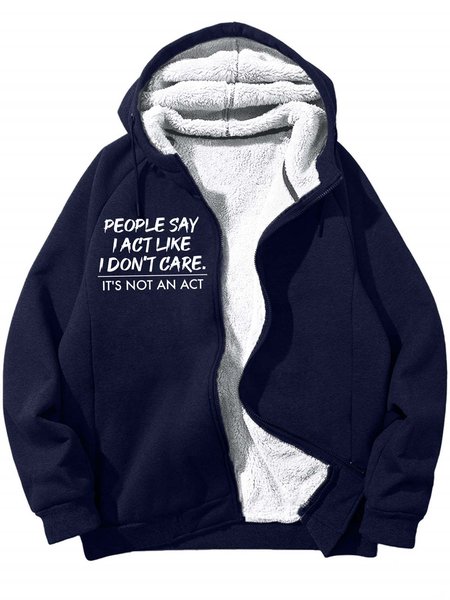 Men’s People Say I Act Like I Don’t Care It’s Not An Act Casual Loose Sweatshirt, Hoodies&Sweatshirts, Lilicloth.com