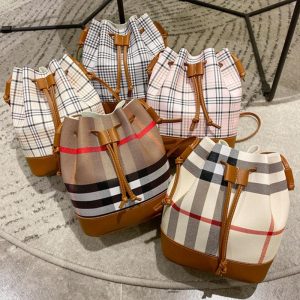 Plaid Print Drawstring Bucket Bag, Bags, chicme - Women's Fashion Online