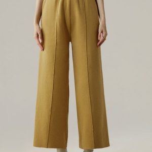 Loose Micro-Elasticity Urban Pants Ankle Pants, Pants, color:Yellow|size:XXL, Stylewe