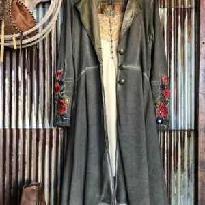 Woman Casual Shirt Collar Cotton-Blend Knit coat, Coats, color:Grey|size:3XL, Noracora