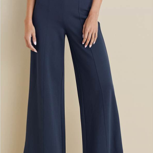 Loose Plain Elegant Pants, Pants, color:Navyblue|size:XXL, JustFashionNow
