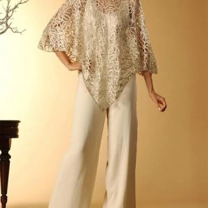 Women's Plain Party Going Out Two Piece Set Long Sleeve Elegant Spring/Fall Matching Set, JustFashionNow Suit Set, color:Champagne|size:XXL,