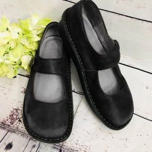 Alegria Paloma Green Mary Jane Loafers, Flats, color:Black|size:43, JustFashionNow