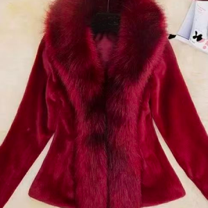 Women's Winter Faux Fur Coat, Coats, color:Wine Red|size:L, JustFashionNow
