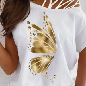 Casual Asymmetrical Shirt, Shirts & Blouses, color:White|size:XXL, JustFashionNow