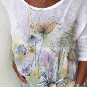 Vintage Art Classic Loose V Neck Vacation Shirt & Top, Tees & T-shirts, Roselinlin - Online Catalog
