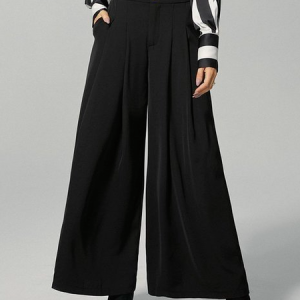 Plain Urban Regular Fit Fashion Pants, Pants, color:Black|size:XXL, JustFashionNow