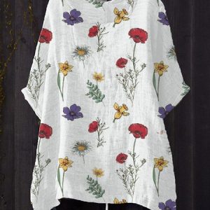 Vacation Short Sleeve Tops, T-Shirts, color:White|size:3XL, JustFashionNow