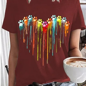 JFN Crew Neck Ombre T-Shirt, T-Shirts, color:Wine Red|size:XXL, JustFashionNow
