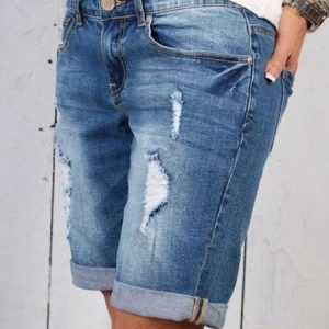 Blue Vintage Denim Denim shorts, Shorts, color:Blue|size:3XL, JustFashionNow