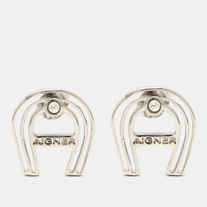 Aigner Crystal Sterling Silver Earrings, Jewelry - Luxury Closet catalog