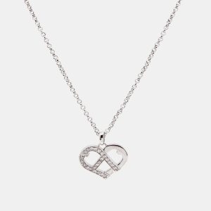 Aigner Crystal Silver Tone Necklace, Jewelry - Luxury Closet catalog