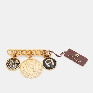 Aigner Enamel Gold Tone Brooch, Jewelry - Luxury Closet catalog