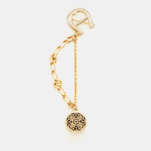 Aigner Logo Enamel Gold Tone Brooch, Jewelry - Luxury Closet catalog