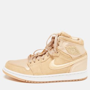 Air Jordans Peach Satin Jordan 1 Retro High Season of Her Ice Peach Sneakers Size 37.5, Athletic Shoes & Sneakers - Luxury Closet