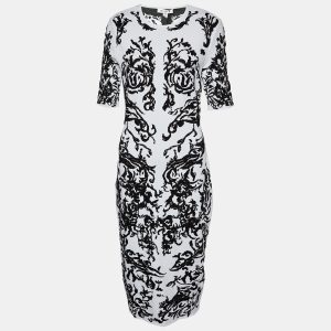 Alaia White Floral Jacquard Knit Midi Dress L, Dresses - Luxury Closet catalog
