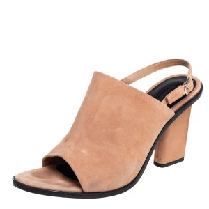 Alexander Wang Beige Suede Cole Slingback Sandals Size 40.5, Sandals - Luxury Closet