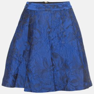 Alice + Olivia Blue Floral Jacquard Mini Skirt S, Skirts - Luxury Closet catalog