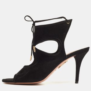 Aquazzura Black Suede Sexy Thing Sandals Size 42, Sandals - Luxury Closet