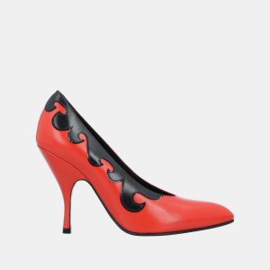 Bottega Veneta Red Leather Contrast Detail Pumps 40, Pumps - Luxury Closet catalog