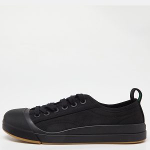 Bottega Veneta Black Canvas and Leather Vulcan Low Top Sneakers Size 38.5, Athletic Shoes & Sneakers - Luxury Closet