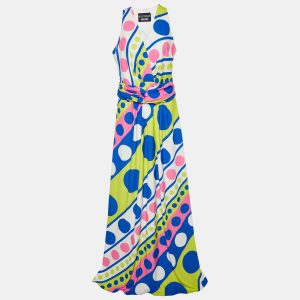 Boutique Moschino Multicolor Printed Jersey Sleeveless Maxi Dress M, Dresses - Luxury Closet catalog