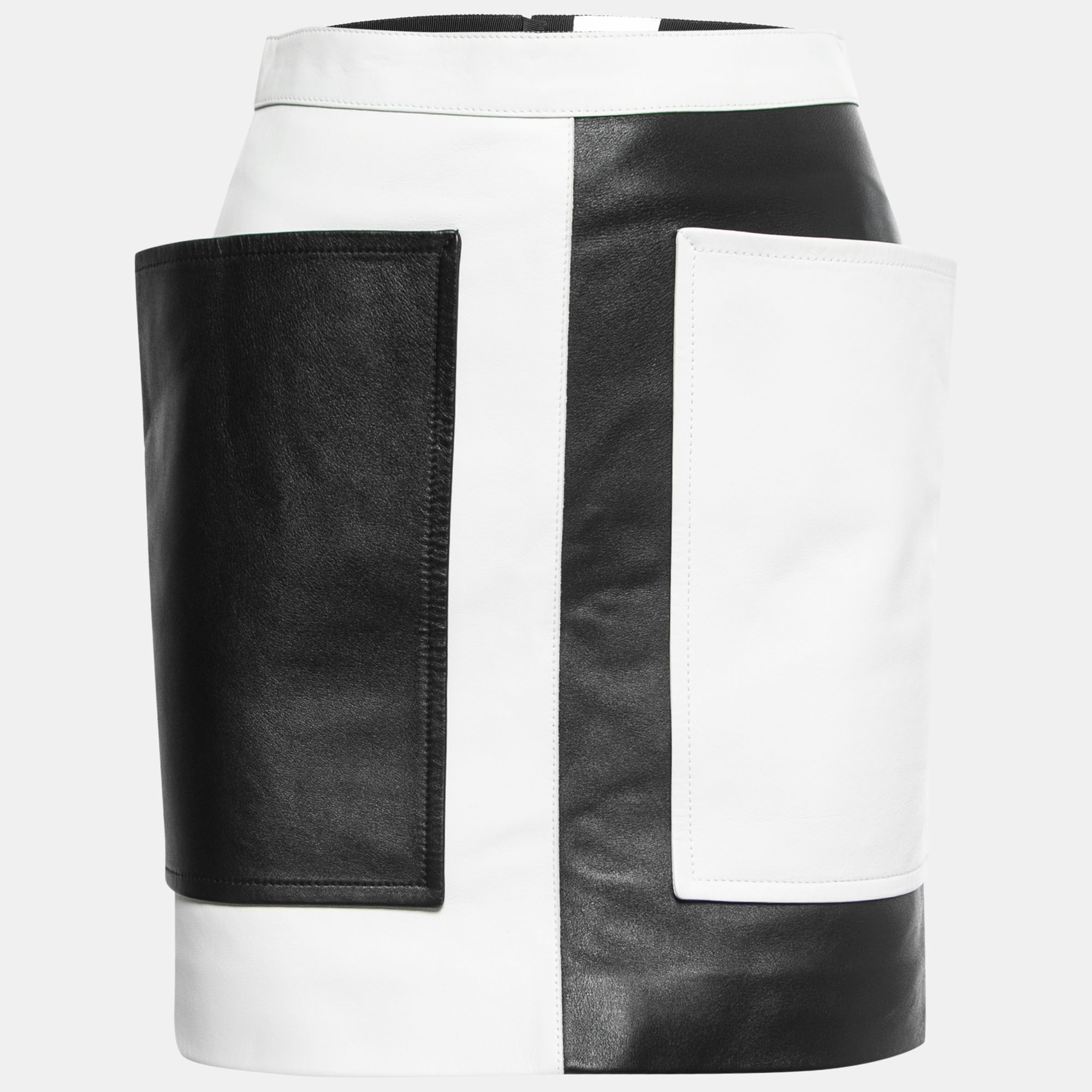 Burberry Color Block Leather Overlay Detail Short Skirt XS, Skirts - Luxury Closet catalog