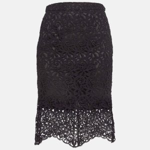 Burberry Black Lace Pencil Midi Skirt S, Skirts - Luxury Closet