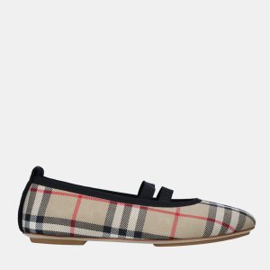 Buberry (Kids) Beige Multicolor Vintage Check Mini Grace Flats EU 25, Athletic Shoes & Sneakers - Luxury Closet