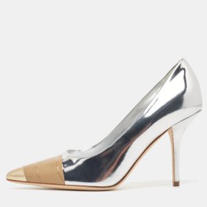 Burberry Silver Patent Pointed Toe Pumps Size 36.5, Pumps - Luxury Closet catalog
