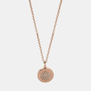 Bvlgari Diamond Necklace in 18k Rose Gold 0.34 CTW, Necklaces - Luxury Closet catalog