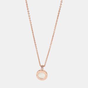 Bvlgari Mother of Pearl Pendant in 18k Yellow Gold 0.06 CTW, Necklaces - Luxury Closet catalog