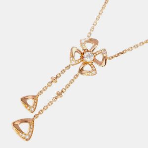 Bvlgari Fiorever 18K Rose Gold Diamond Necklace, Necklaces - Luxury Closet catalog