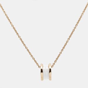 Bvlgari B.Zero1 Ceramic 18k Rose Gold Pendant Necklace, Necklaces - Luxury Closet catalog