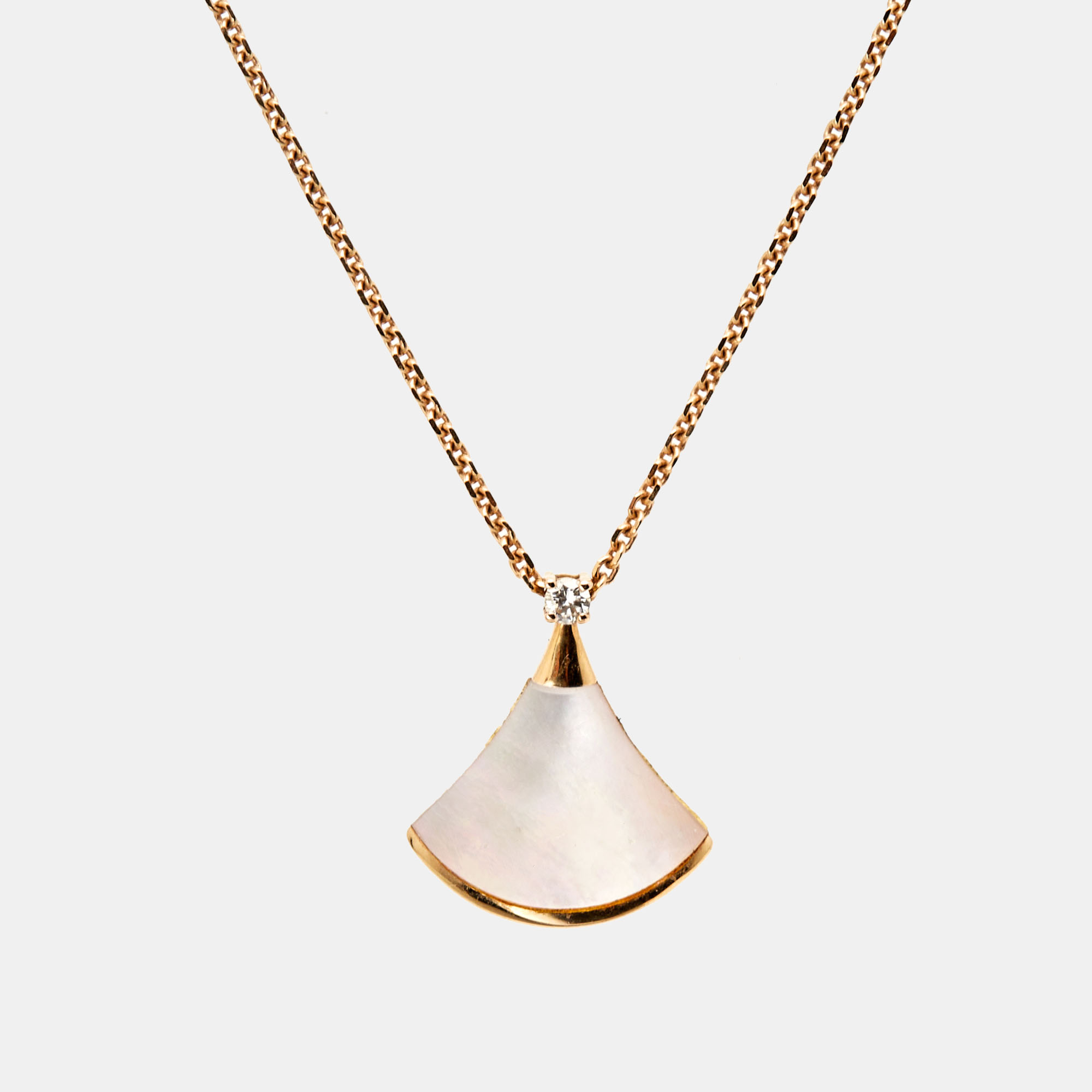Bvlgari Divas' Dream Diamond Mother of Pearl 18k Rose Gold Necklace, Necklaces - Luxury Closet catalog