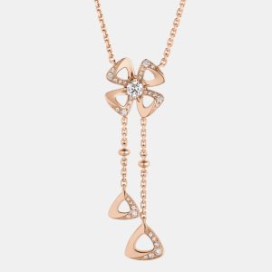 Bvlgari Fiorever Diamonds 18k Rose Gold Necklace, Necklaces - Luxury Closet catalog