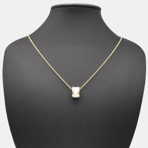 Bvlgari Pink gold/white Ceramic B.Zero1 Necklace, Necklaces - Luxury Closet catalog