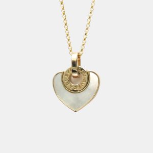 Bvlgari 18K Rose Gold Mother of Pearl Cuore Pendant Necklace, Necklaces - Luxury Closet catalog