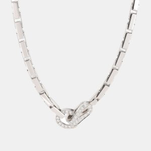 Cartier Agrafe Diamond Necklace in 18K White Gold 1.1 CTW, Necklaces - Luxury Closet catalog