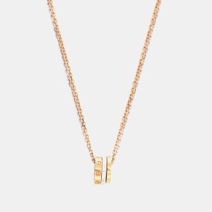 Cartier Love Diamond 18k Two Tone Gold Double Chain Necklace, Necklaces - Luxury Closet catalog