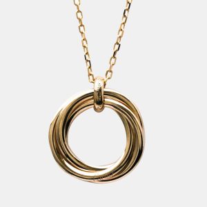 Cartier Trinity 18K Yellow Rose White Gold and Diamond Necklace, Necklaces - Luxury Closet catalog