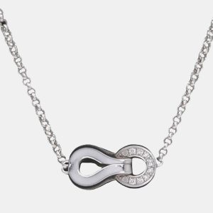 Cartier Agrafe 18K White Gold Diamond Necklace, Necklaces - Luxury Closet catalog