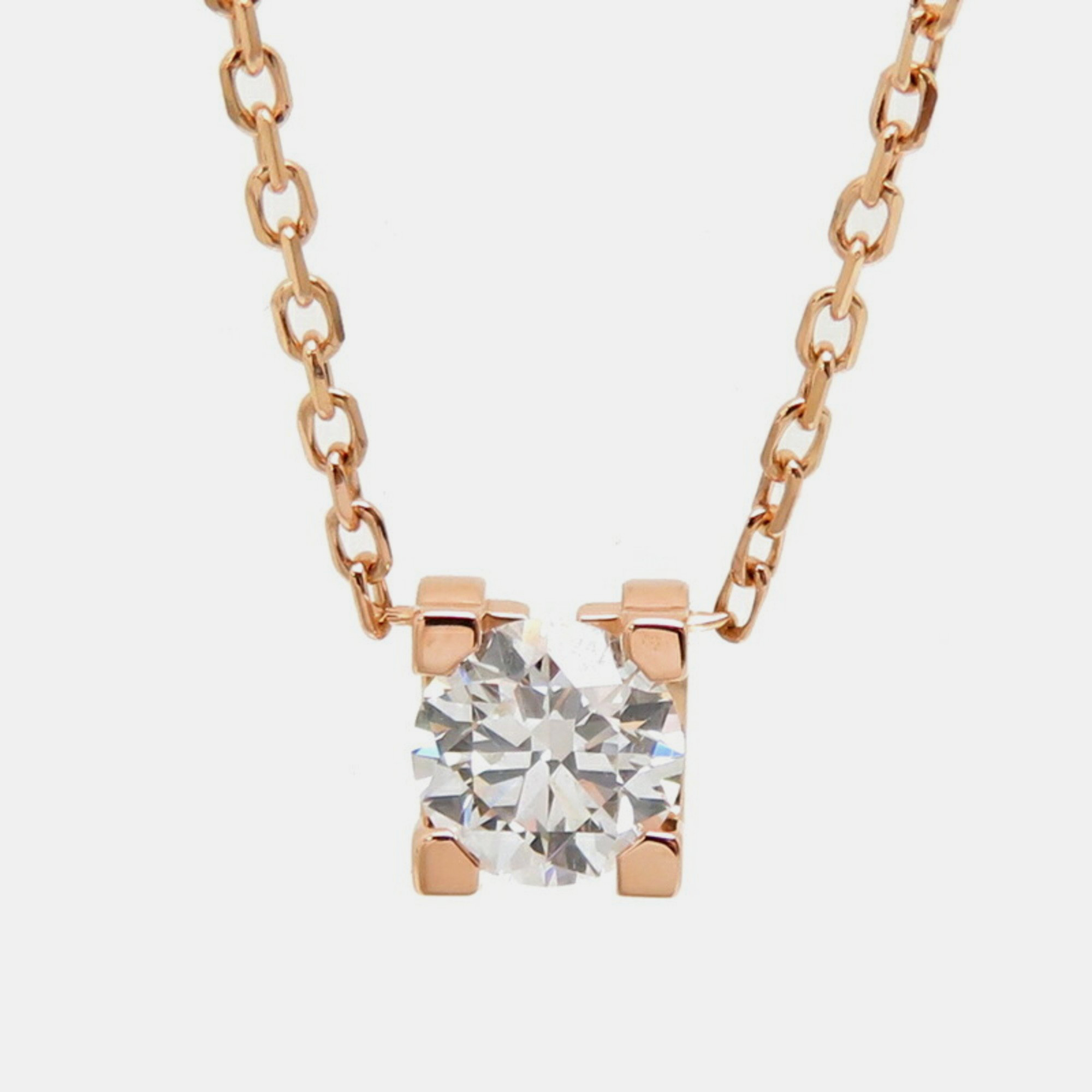 Cartier C De Cartier 18K Rose Gold Diamond Necklace, Necklaces - Luxury Closet catalog