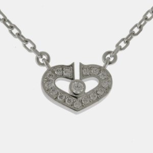 Cartier 18K White Gold and Diamond C de Cartier Heart Necklace, Necklaces - Luxury Closet catalog