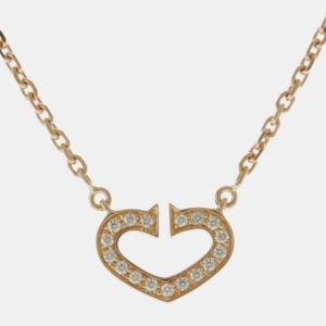 Cartier 18K Rose Gold and Diamond C Heart of Cartier Necklace, Necklaces - Luxury Closet catalog