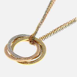 Cartier 18K Yellow, Rose, White Gold and Diamond Necklace, Necklaces - Luxury Closet catalog