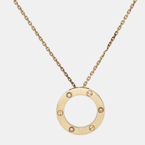 Cartier Love Diamond 18k Rose Gold Necklace, Necklaces - Luxury Closet catalog