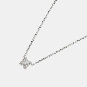 Cartier 18K White Gold and Diamond C De Cartier Pendant Necklace, Necklaces - Luxury Closet catalog