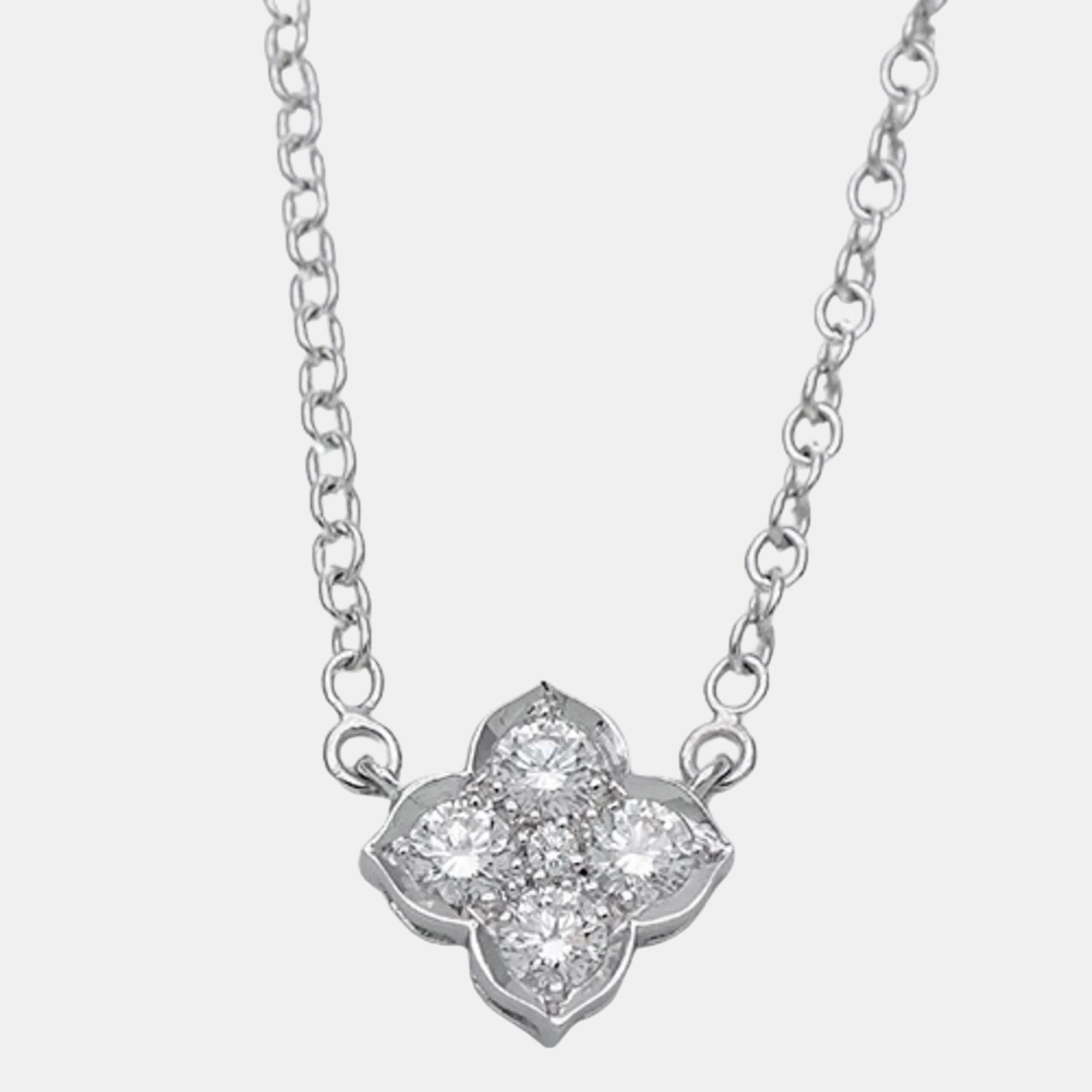 Cartier 18K White Gold and Diamond Hindu Flora Pendant Necklace, Necklaces - Luxury Closet catalog