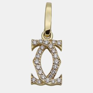 Cartier 18K Yellow Gold and Diamond Double C Pendant Charm, Necklaces - Luxury Closet catalog